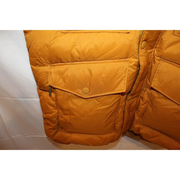 Prana Men Timber Trail Down Two Tone Puffer Vest XL Colorblock GREEN ORANGE New - Picture 5 of 7